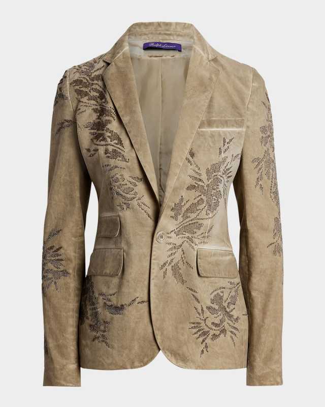 Parker Embellished Cotton Chino Jacket